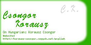 csongor korausz business card